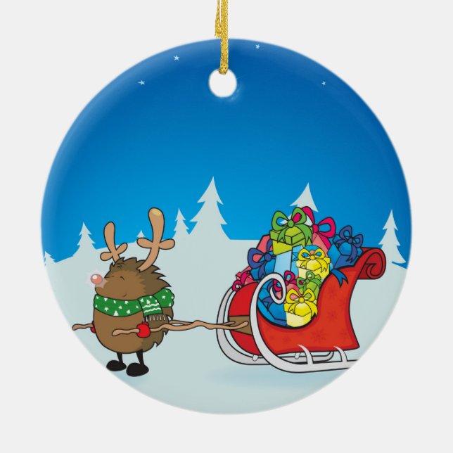 Ornamento De Cerâmica ouriço ruivo (Traseira)