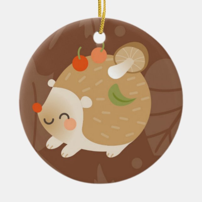 Ornamento De Cerâmica Ouriços (Frente)