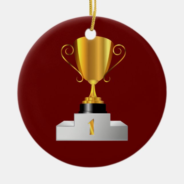 Ornamento De Cerâmica Ouro (Frente)