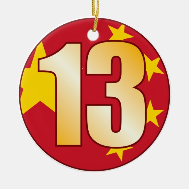 Ornamento De Cerâmica Ouro de 13 CHINA (Frente)