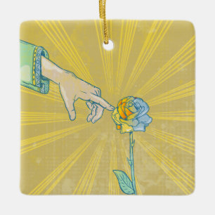 Ornamento De Cerâmica Ouro King Midas Touch