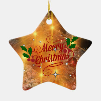 Ornamento De Cerâmica Ouro Natal