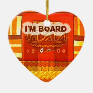 Ornamento De Cerâmica Ouro Vermelho Africano Cores Tradicionais Funny Am