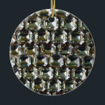 Ornamento De Cerâmica Ouros, elegantes pedras de gemido de safra<br><div class="desc">Velho brilho de Hollywood e diamantes elegantes, padrão de gemstone. Uma ideia de presente de excelente para o Natal, aniversários ou só porque ela é maravilhosa! - Dê esta bagagem glamourosa moderna, fabulosa, moderna, divertida e brilhante à sua pessoa favorita! O texto pode ser alterado usando a guia personalizar/ personalizar....</div>
