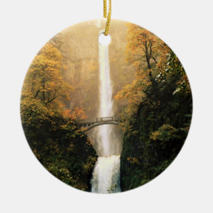 Ornamento De Cerâmica outono em Multnomah Falls, OU
