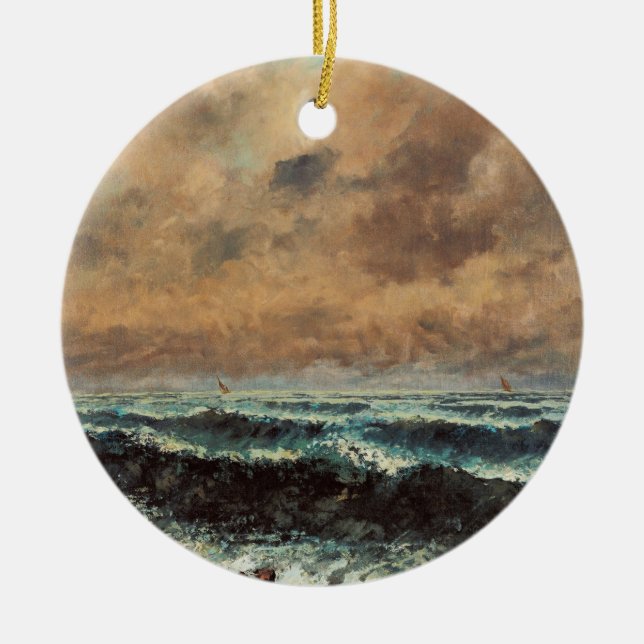 Ornamento De Cerâmica Outono - Gustave Courbet (Frente)