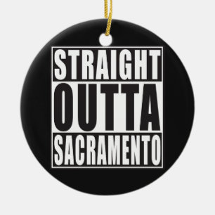 Ornamento De Cerâmica Outta reto Sacramento Califórnia