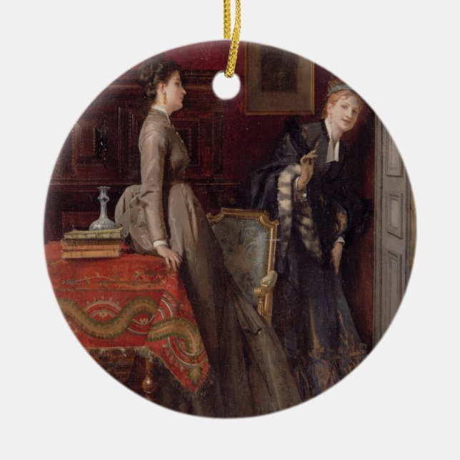 Ornamento De Cerâmica Overheard (óleo no painel) (Frente)