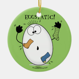 Ornamento De Cerâmica Ovo Eggstatic-Ecstatic