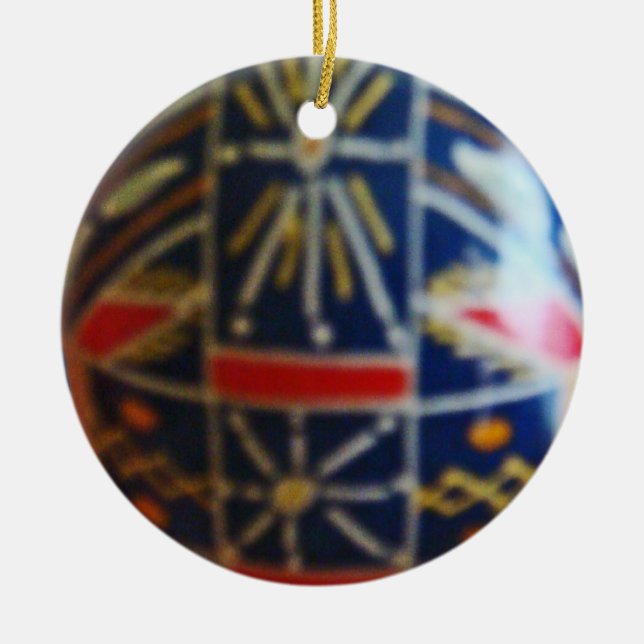 Ornamento De Cerâmica Ovo pintado Rd 2 (Frente)