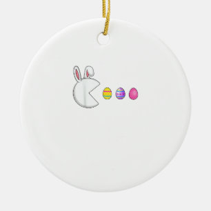 Ornamento De Cerâmica Ovos de Coelho de Videogame Páscoa Gamer Crianças
