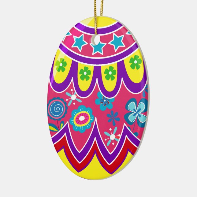 Ornamento De Cerâmica Ovos de Páscoa (Esquerda)