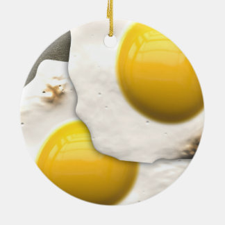 Ornamento De Cerâmica Ovos fritos