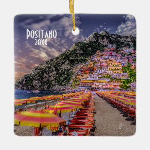 Ornamento De Cerâmica Own Photo Positano Amalfi Coast Travel Souvenir