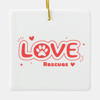 Ornamento De Cerâmica OWRAssist Love Rescues