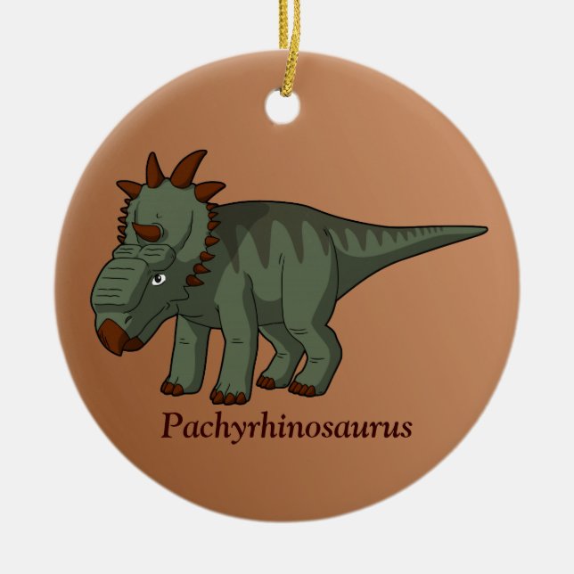 Ornamento De Cerâmica Pachyrhinosaurus (Frente)
