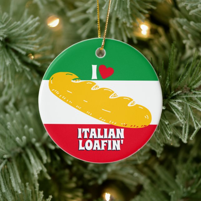 Ornamento De Cerâmica padaria de pão encharcando o Natal francês italian (Árvore)