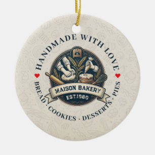 Ornamento De Cerâmica Padaria Rústica Loja de Tortas Sobremesa Doce Bolo