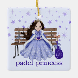 Ornamento De Cerâmica PADEL ORNAMENT – ADORABLE PADEL PRINCESS in BLUE