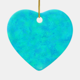 Ornamento De Cerâmica Padrão Abstrato Azul Turquesa