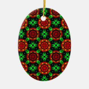 Ornamento De Cerâmica Padrão Abstrato Floral Moderno Boho Elegante #504
