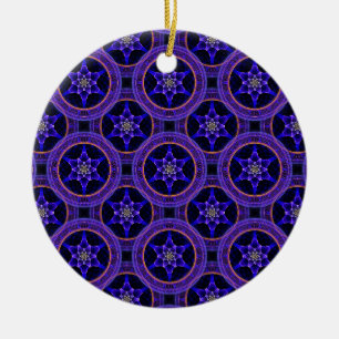 Ornamento De Cerâmica Padrão Abstrato Floral Moderno Boho Elegante #505