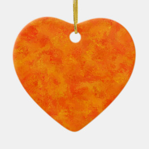 Ornamento De Cerâmica Padrão Abstrato Laranja
