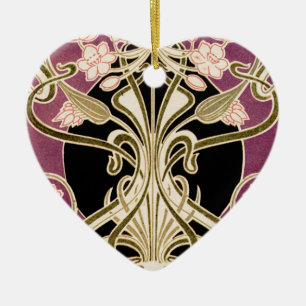 Ornamento De Cerâmica Padrão Art Nouveau nº 2