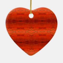 Ornamento De Cerâmica Padrão Asteca Laranja