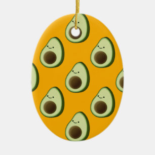 Ornamento De Cerâmica Padrão Avocado