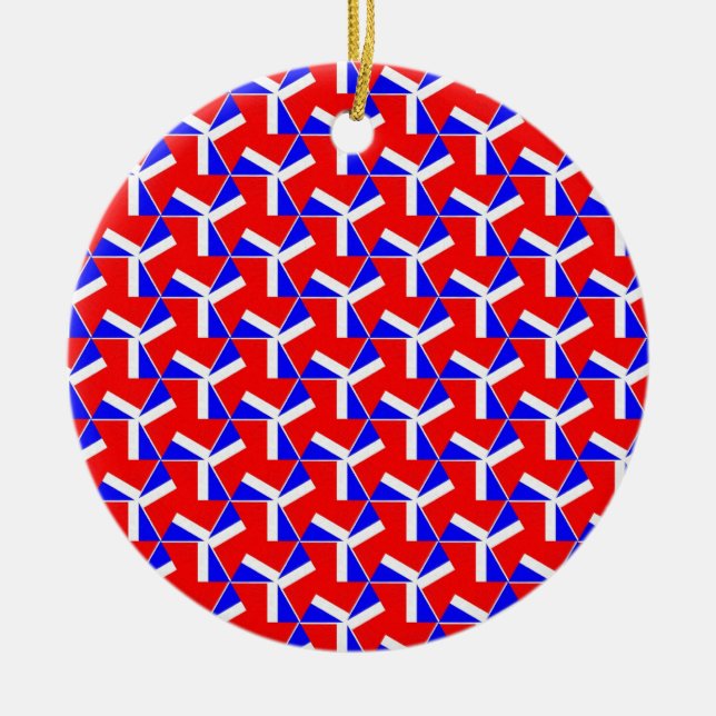 Ornamento De Cerâmica Padrão bonito 03 (Frente)