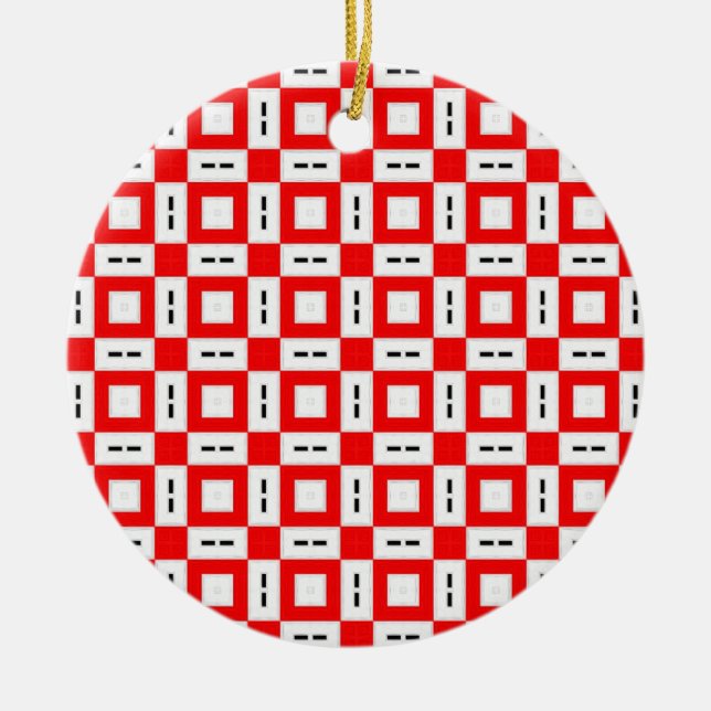 Ornamento De Cerâmica Padrão bonito 06 (Frente)