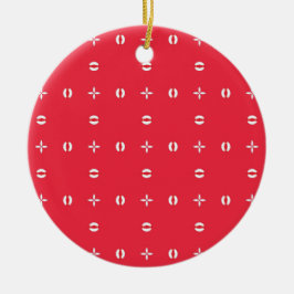 Ornamento De Cerâmica Padrão Charme Férias de Natal 09 -