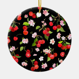 Ornamento De Cerâmica Padrão Cherry 2
