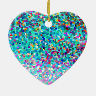 Ornamento De Cerâmica Padrão de Abstrato de arte colorida azul multicol