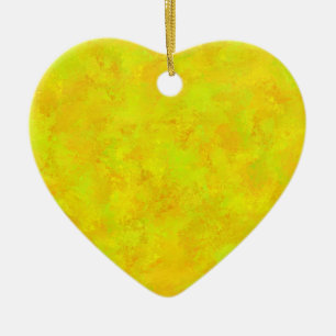 Ornamento De Cerâmica Padrão de Abstrato Verde Laranja Amarelo