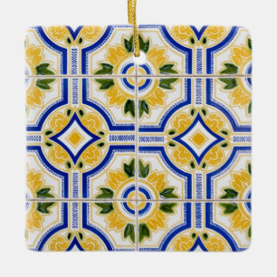 Ornamento De Cerâmica Padrão de azulejo brilhante, Portugal