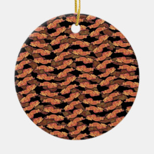 Ornamento De Cerâmica Padrão de bacon