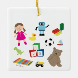 Ornamento De Cerâmica Padrão de Brinquedos para Crianças Bonitas