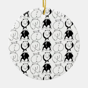 Ornamento De Cerâmica Padrão de Bumbuns de Hamster