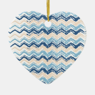 Ornamento De Cerâmica Padrão de Cevon do Oceano Pacífico