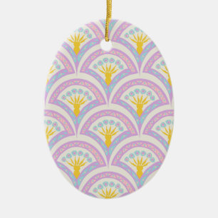 Ornamento De Cerâmica padrão de concha em cores pastel