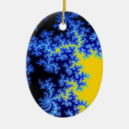 Ornamento De Cerâmica Padrão de Cristal de Gelo Fractal de Mandelbrot