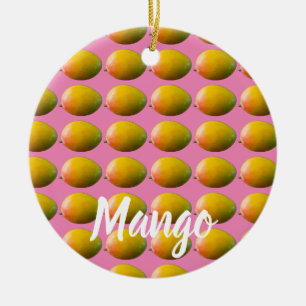 Ornamento De Cerâmica Padrão de Fruta de Mango para Vegetariano e Vegan