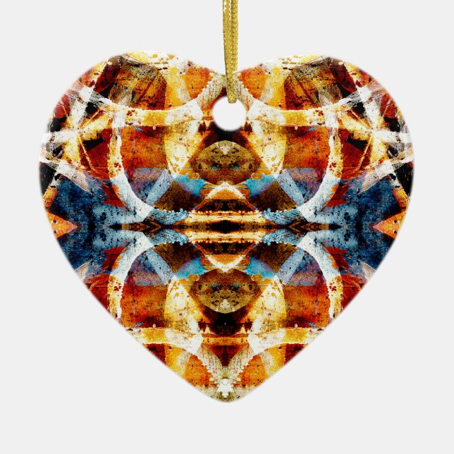 Ornamento De Cerâmica padrão de grafite de remoção de abstrato (Frente)