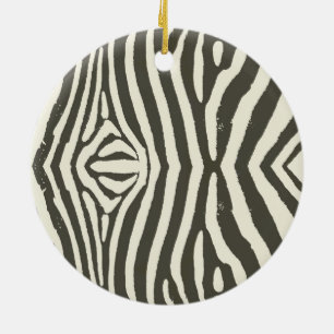 Ornamento De Cerâmica Padrão de Impressão de Animais Zebra Stripe