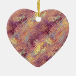 Ornamento De Cerâmica Padrão de Líquido Vermelho Ruby