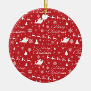 Ornamento De Cerâmica Padrão de Natal