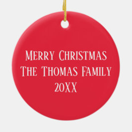 Ornamento De Cerâmica Padrão de natal de Natal 01 - Personalizado