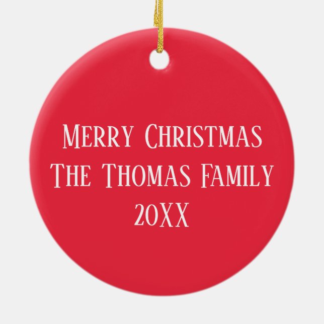 Ornamento De Cerâmica Padrão de natal de Natal 01 - Personalizado (Traseira)